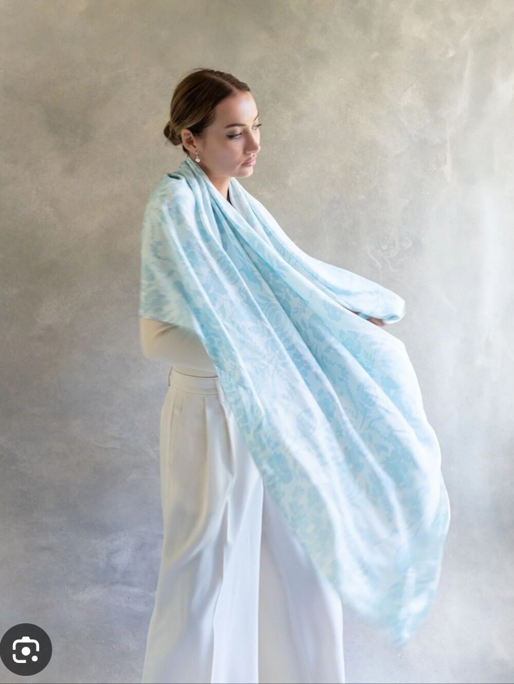 Dolce & Gabbana Light Blue Floral Throw